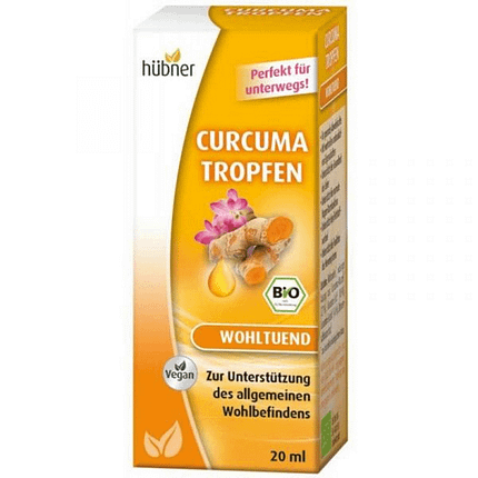 Curcuma Tropfen, suplemento alimentar vegan