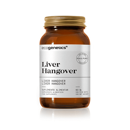 Liver Hangover, suplemento alimentar sem glúten, vegan