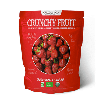 Morangos Liofilizados, biológicos, vegan