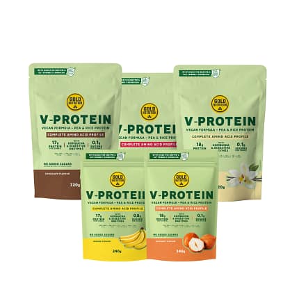 V-Protein Gold Nutrition Gold Nutrition Suplemento Alimentar Desporto Saciedade Proteína Vegetariano