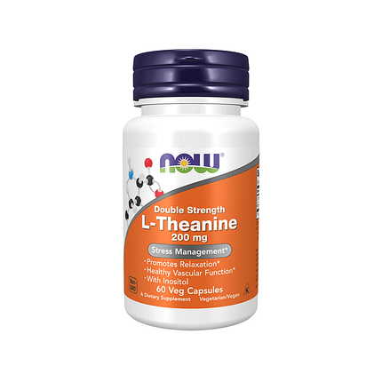 L-Theanine 200mg, suplemento alimentar vegan e vegetariano