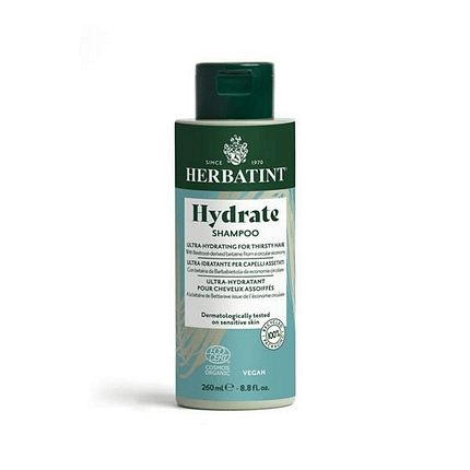 Champô Hidratante Hydrate, com ingredientes biológicos, vegan