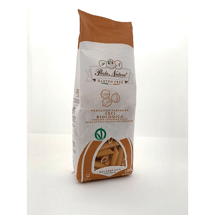 Massa Penne Grão de Bico, ingredientes biológicos, vegan, sem glúten