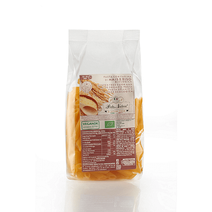 Massa Penne Milho e Arroz, ingredientes biológicos, sem glúten, vegan