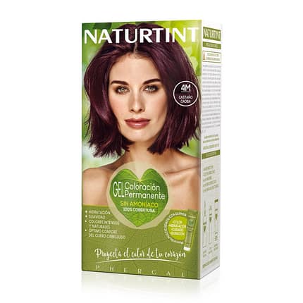 Gel Coloração Permanente Castanho Mogno 4M, vegan