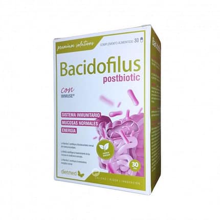 Bacidofilus Postbiotic, suplemento alimentar sem lactose, sem glúten, vegan