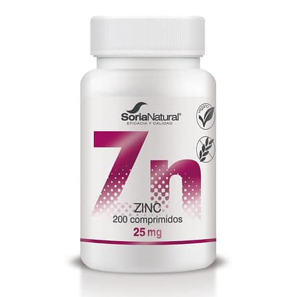 Zinco 25mg, suplemento alimentar vegan, sem glúten