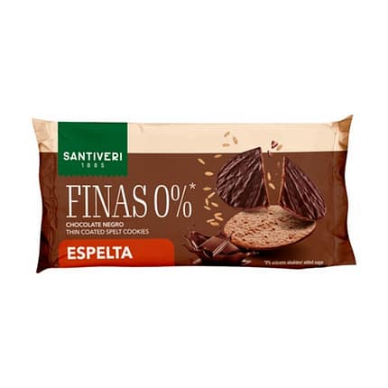 Bolachas Finas com Espelta e chocolate preto