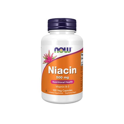 Niacin 500mg, suplemento alimentar vegan e vegetariano