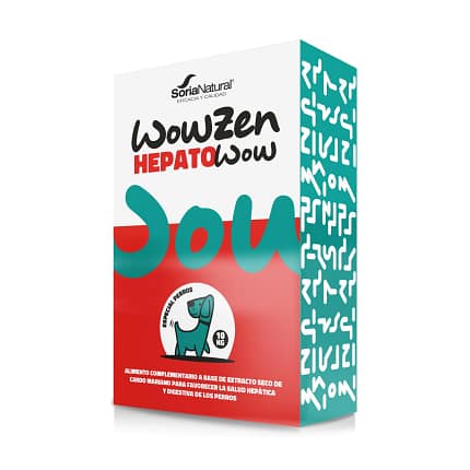 Hepatow Cães 20 Kg Wowzen Soria Natural Animais Saúde Hepática Digestiva Suplemento