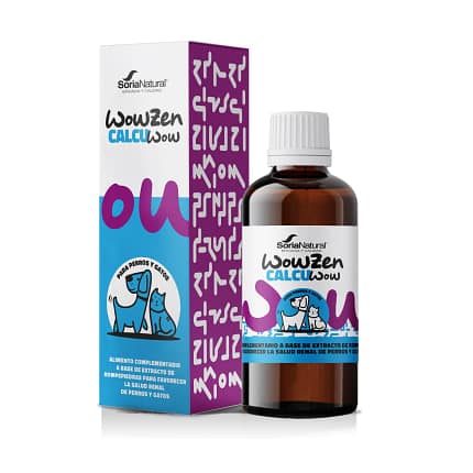 Calcuwow Cães e Gatos Wowzen Líquido Soria Natural Animais Suplemento Saúde Renal