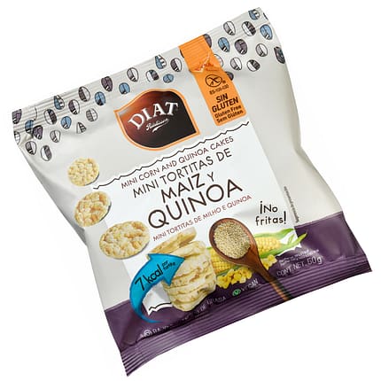 Mini tortitas de milho e quinoa