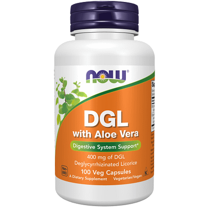 DGL with Aloé Vera Now Foods Suplemento Alimentar Sistema Digestivo