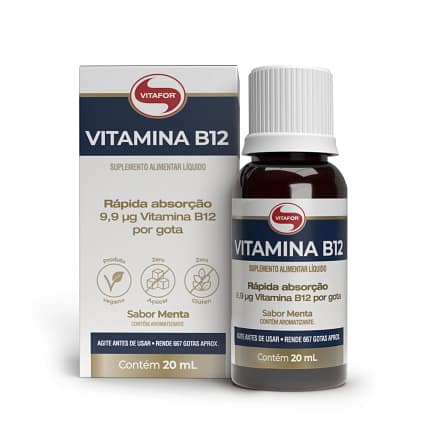 Vitamina B12 Sabor Menta Vitafor Suplemento Vitaminas Sistema Nervoso