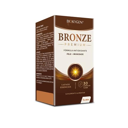 Bronze Premium Cápsulas Biokygen Antioxidante Pele Imunidade Sistema Imunitário Suplemento