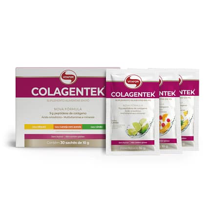 Colagen Tek Sortido Sabores Vitafor Pele Cabelo Unhas Articulações Supemento