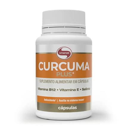Curcuma Plus Cápsulas Vitafor Antioxidante Sistema Imunitário Articulações Suplemento