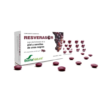 Resverasor Comprimidos Soria Natural Suplemento Deteriação Membrana Celular Proteção