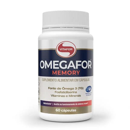 Omegafor Memory Comprimidos Vitaminas Suplemento Alimentar Vitafor Sistema Nervoso Fadiga Stress