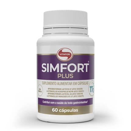 Simfort Plus Cápsulas Suplemento Vitafor Micro organismos essenciais