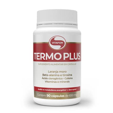 Termo Plus Cápsulas Vitafor Suplementos Alimentares Aminoácidos Suplemento Energético