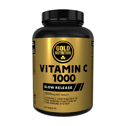 Vitamina C 1000 Slow Release Gold Nutrition Suplemento Alimentar Vitaminas Sistema Imunitário