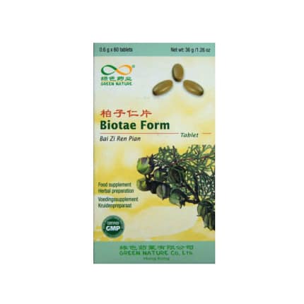 Bai Zi Ren Pian Biotae Form Green Nature Medicina Chinesa