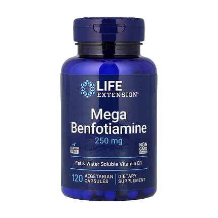 Mega Benfotiamine Suplemento Alimentar Life Extension Glicemia Antioxidante
