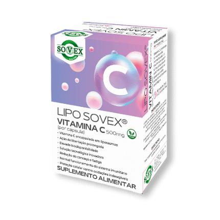 Vitamina C 500 mg Sovex Sistema Imunitário Gripe Constipação