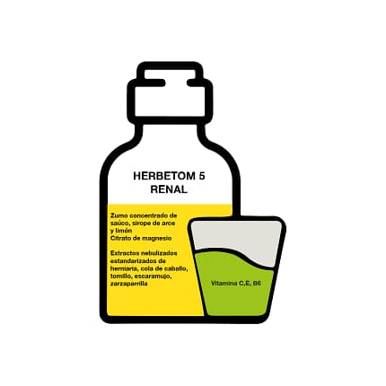 Herbetom 5 Renal Suplemento Alimentar Bioserum Sistema Urinário