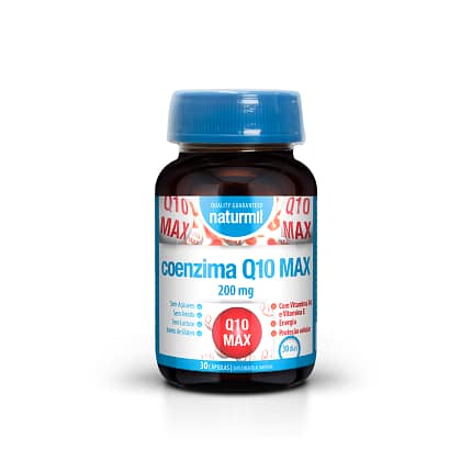 Coenzima Q10 Max 200 mg Suplemento Alimentar Naturmil Energia Saúde Cardiovascular