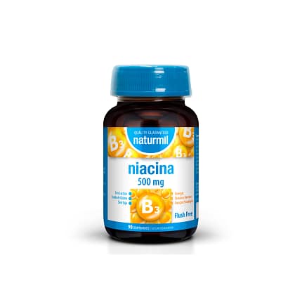 Niacina 500 mg Suplemento Alimentar Naturmil Sistema Nervoso Energia