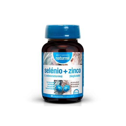 Selénio + Zinco Suplemento Alimentar Naturmil Antioxidante Função Cognitiva