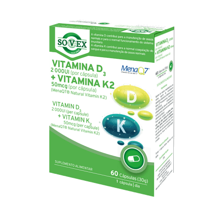 Vitamina K2 + D3 Suplemento Alimentar Sovex
