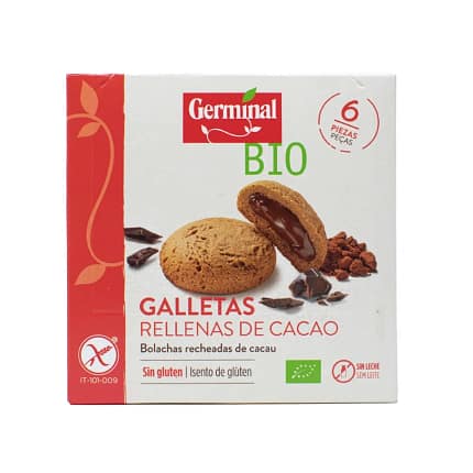 Biscoitos Recheados com Creme de Cacau Alimentação Germinal