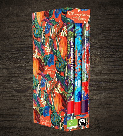 Chocolate Oasis Library Box, com ingredientes biológicos