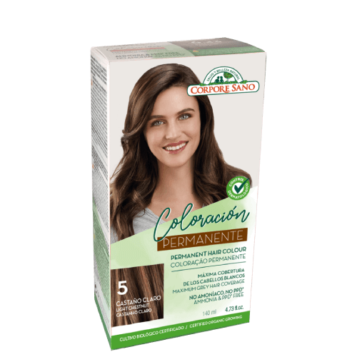 Coloração Permanente 5. Castanho Claro, biológico