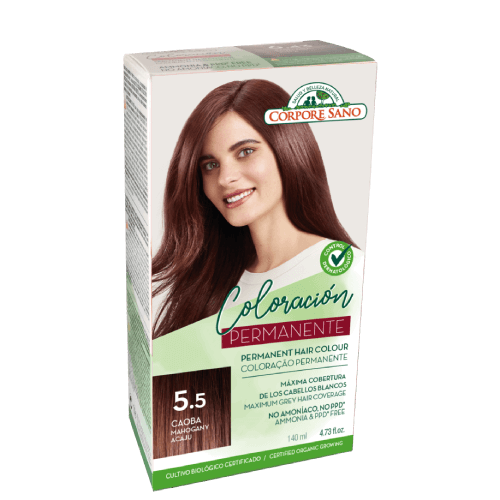 tinta coloração permanente 5.5 acaju corpore sano