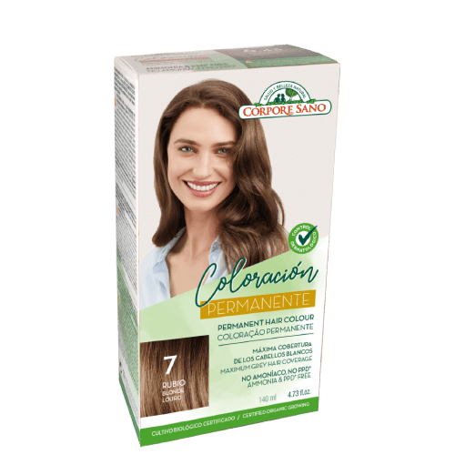 tinta cabelo permanete 7 louro corpore sano Coloração Permanente 7. Louro, biológico