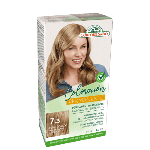 tinta cabelo permanete 7.3 louro dourado corpore sano Coloração Permanente 7.3 Louro Dourado, biológico