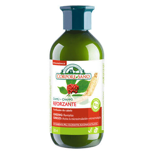 Shampoo Ginseng Fortificante Champô Ginseng Fortificante, com ingredientes biológicos, cosmética vegan