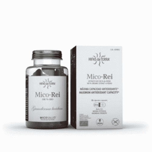 Mico Rei 30 Caps Hifas da Terra Mico Rei, suplemento alimentar biológico, sem glúten