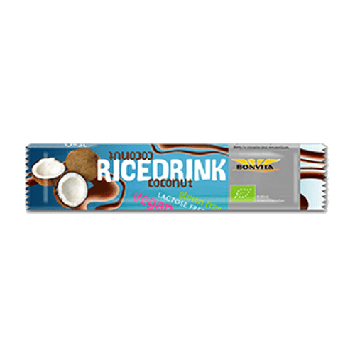 Chocolate leite c coco bio vegan SG 35g Bonvita Chocolate de Leite com Coco, com ingredientes biológicos, sem glúten, vegan