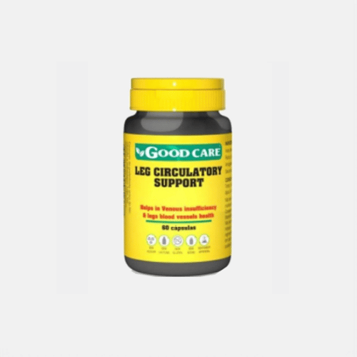 Leg Circulatory Suport 60 Caps GC Leg Circulatory Support, suplemento alimentar sem açúcar, sem glúten, sem lactose, sem soja
