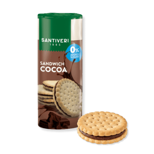 Bolachas Recheadas com Chocolate Santiveri Alimentação