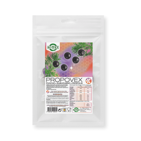 Propovex Rebuçados Funcho + Sabugueiro + Propolis Alimentação Sovex Propovex Rebuçados Funcho + Sabugueiro + Propolis Alimentação Sovex