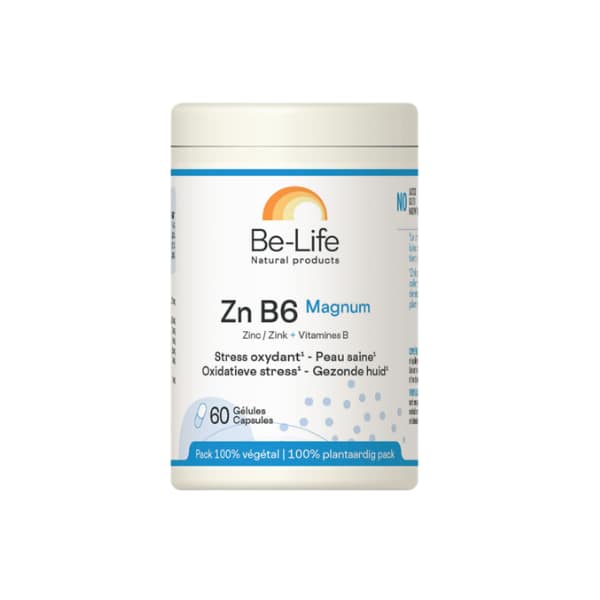 Zinco + B6 Magnum Be-Life Suplemento Alimentar Sistema Imunitário Pele e Unhas Zinco + B6 Magnum Be-Life Suplemento Alimentar Sistema Imunitário Pele e Unhas