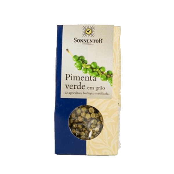 Pimenta Verde Grao Bio 12g Sonnentor Pimenta Verde em Grão, biológico