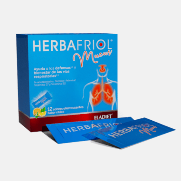 Herbafriol Mucus 12 saq Eferv Eladiet Herbafriol Mucus, suplemento alimentar sem glúten e sem lactose