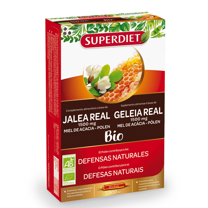 geleia ryal 1550mg ampola Suplemento Suplemento Geleia Real com mel de acácia e pólen